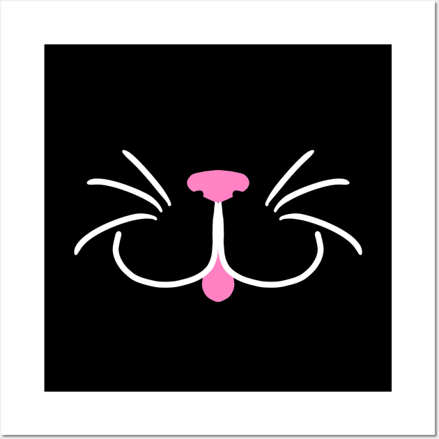 Silly cat face mask Wall Art by Kcinnik